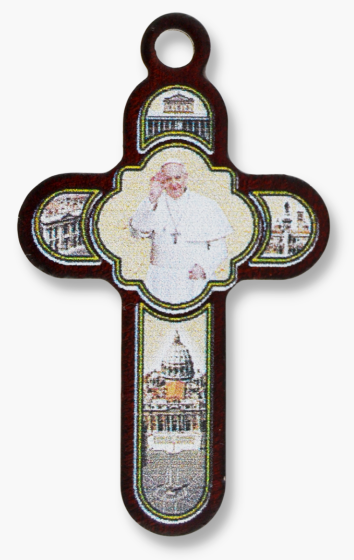   Pope Francis Five-Way Wood Cross - 1.5"  (Minimum quantity purchase is 5)
