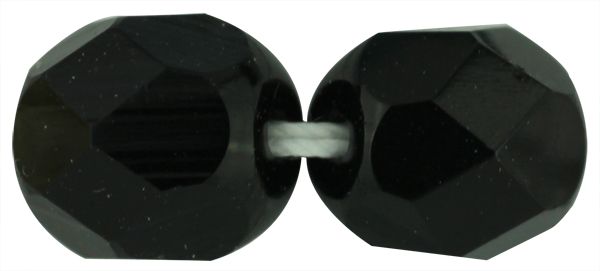  Czech Firepolished Crystal Birthstone Beads 6mm  / Jet Black - pkg of 60    (Minimum quantity purchase is 1)