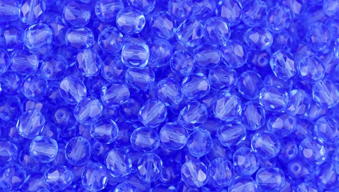  Czech Firepolished Crystal  Beads 6mm - Deep Blue Sea - pkg of 60   (Minimum quantity purchase is 1)
