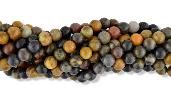 Dark Earth Jasper Jade Beads, 8mm - Pkg 60   (Minimum quantity purchase is 1)