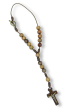 Car Mirror Decade Rosary with Wood Beads and Simple Crucifix    (Minimum quantity purchase is 1)