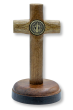 St Benedict Wooden Crucifix for Car – (2.75") Catholic Auto Dashboard & Tabletop Cross * (Minimum quantity purchase is 1)