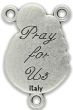  St Joseph Rosary Centerpiece - 1" Silhouette Silver Oxidized, Made in Italy *     (Minimum quantity purchase is 2)