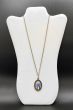  Our Lady of Grace Large Necklace/ Car Mirror Pendant - Bronze Finish 1 7/8" Color Medal with 22" Chain - Closeout Sale * (Minimum quantity purchase is 1)