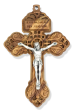 Pardon Crucifix Pendant - 3 3/4" Olivewood, Made in Italy  *  (Minimum quantity purchase is 1)  