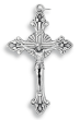 Flared Sunburst Crucifix - 2-1/8" Silver Oxidized, Made in Italy  * (Minimum quantity purchase is 1)