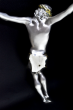 Jesus Corpus for Crucifix – Extra Large 13 3/8" Silver Finish Resin with Gold Accents & INRI, Made in Italy  (Minimum quantity purchase is 1) 
