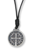 St Benedict Pendant Necklace on Black Cord - 30"  (Minimum quantity purchase is 1)
