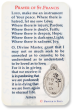 St Francis Prayer Card with Medal  *   (Minimum quantity purchase is 1) 