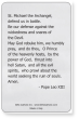 St Michael Rosary Mysteries Prayer Card - 3.38" x 2.13"  *   (Minimum quantity purchase is 2)