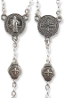 St Benedict Rosary with Hematite 6mm Beads – Silver Tone, 17"   (Minimum quantity purchase is 1)