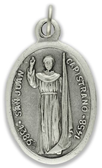 San Juan Capistrano Medal,  Italian Silver OX 1" - Closeout Sale * (Minimum quantity purchase is 2)