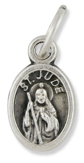  St Jude / Pray for Us Medal - Oxidized 1/2 inch  (Minimum quantity purchase is 2)