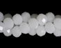 White Rondelles Glass Crystal Beads, 8x6 mm- 60 beads  (Minimum quantity purchase is 1)