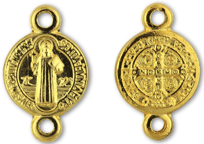 Gold Tone St Benedict Medal Our Father Beads  * (Minimum quantity purchase is 6)