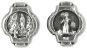   Our Lady of Lourdes Metal Image Beads - Pkg of 12   (Minimum quantity purchase is 1)