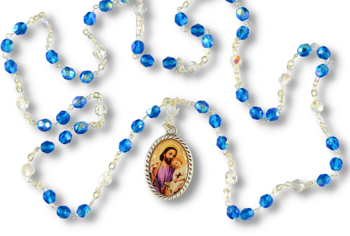  St Joseph Devotional Chaplet Rosary (18") with Prayer Booklet   (Minimum quantity purchase is 1)