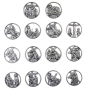  Stations of the Cross Plaque Set - Round 1-1/8 inch  (Minimum qty. purchase is 1)  