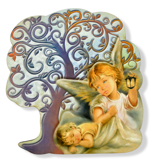 Guardian Angel Children's Stand Up Plaque (5.5") - Made in Italy, Closeout Sale * (Minimum quantity purchase is 1)