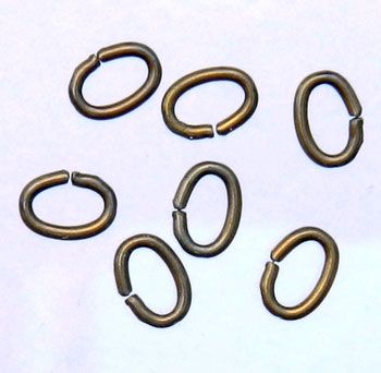 Bronze Finish Oval Jump Rings 5 x 4 x 0.8 mm - 250 pcs  (Minimum quantity purchase of 1) 