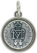  Round Silver Miraculous Medal - LATIN  - 1  (Minimum quantity purchase is 2)