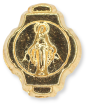 Miraculous Medal Gold Accent Beads - pkg of 12  (Minimum quantity purchase is 1)