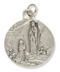 Our Lady of Lourdes / St Bernadette Medal, Round - 1 1/8"  (Minimum quantity purchase is 1)