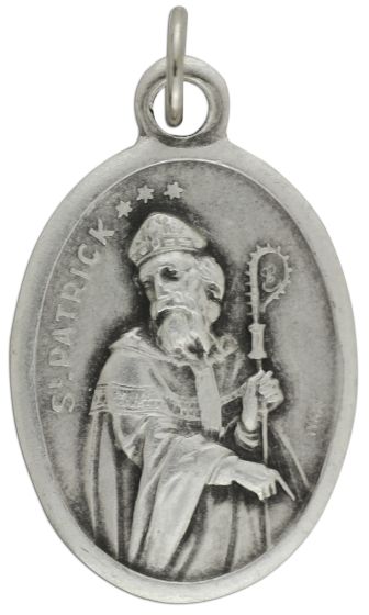  St Patrick  / PRAY FOR US - Italian Silver OX 1 inch   (Minimum quantity purchase is 2)