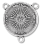 Holy Face of Jesus, Shroud of Turin Rosary Center - 1" Silver Ox, Round * (Minimum quantity purchase is 3)