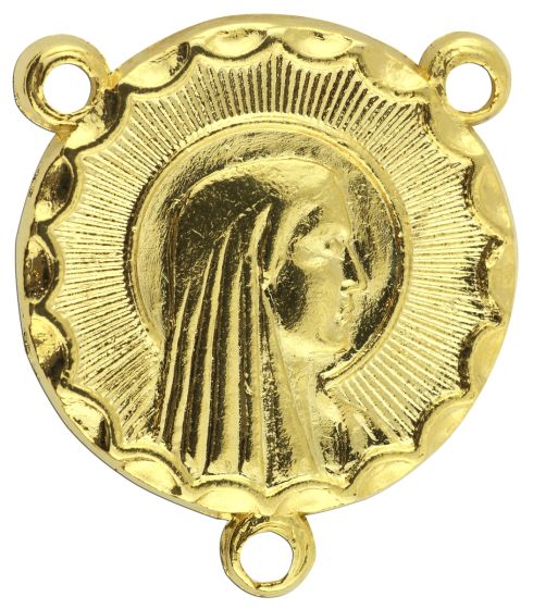  Our Lady of Fatima Gold Tone Centerpiece - 7/8"   * (Minimum quantity purchase is 2)