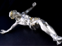 Jesus Corpus for Crucifix – Extra Large 13 3/8" Silver Finish Resin with Gold Accents & INRI, Made in Italy  (Minimum quantity purchase is 1) 