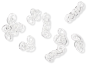   Heavy Duty Precut Rosary Chain - Soldered Silver OX 5 link - 100 pcs.  *   (Minimum quantity purchase is 1)