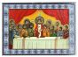  The Last Supper Icon with Silver and Gold Foil on Wood - 5 1/2"  (Minimum quantity purchase is 1)   