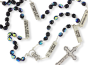 The Mysteries Rosary with Black Crystal 8 mm Beads - 22" * (Minimum qty. purchase is 1)    