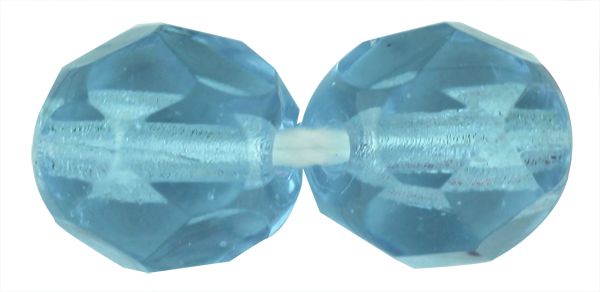 Czech Firepolished Crystal Birthstone Beads 6mm March or Dec. / Aquamarine - pkg of 60   (Minimum quantity purchase is 1)