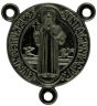 St Benedict Rosary Center Piece, Gun Metal Finish - 3/4 inch *   (Minimum quantity purchase is 5)