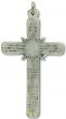  Mosaic-Style Sunburst Crucifix Pendant with Blue Enamel - 3 1/8"    (Minimum quantity purchase is 1)