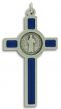 St Benedict  Crucifix - Blue Enamel - 2 1/8"     (Minimum quantity purchase is 1)