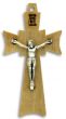 Olive Wood Crucifix with Silver Corpus (Minimum quantity purchase is 1)
