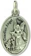 Infant of Prague / Guardian Angel Medal - Silver Oxidized Die-Cast -1"  Made In Italy  (Minimum quantity purchase is 3)