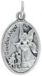Guardian Angel / Pray for Us oxidized medal - 7/8 inch (Minimum quantity purchase is 3)