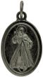 Divine Mercy Medal - Gun Metal  - Made in Italy - 1" (Minimum quantity purchase is 5)