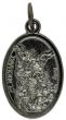 St Michael & Guardian Angel Medal (Catholic Protection) – 1" Oval Gunmetal, Made in Italy * (Minimum quantity purchase is 2)