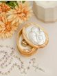 Holy Family Oval Magnetic Rosary Box – 3.5" Olivewood & Sterling Silver, Made in Italy  (Minimum quantity purchase is 1)