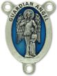 Guardian Angel Oval Centerpiece - Blue Enamel, 1"  (Minimum quantity purchase is 2)
