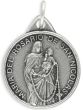 Our Lady of the Rosary of San Nicolás Medal – 7/8" Round Silver Oxidized, Made in Italy  (Minimum quantity purchase is 2)