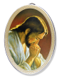 Jesus in Prayer Oval Wall Plaque - 5 3/4"   (Minimum quantity purchase is 1)
