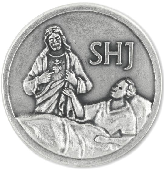 Sacred Heart of Jesus comforting the Sick Pocket Token (Minimum qty. purchase is 1)