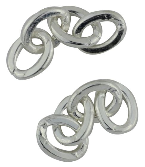 Heavy Duty Precut Rosary Chain  0.60 mm- Soldered Silver OX 4 link - 100 pcs  *   (Minimum quantity purchase is 1)