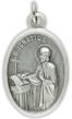 St Ignatius  / Pray For Us Medal - Italian Silver OX 1 inch (Minimum quantity purchase is 3)